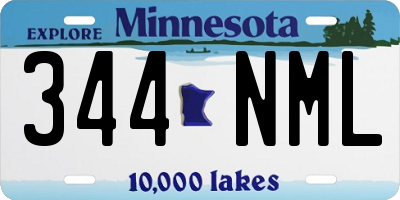 MN license plate 344NML