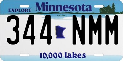 MN license plate 344NMM