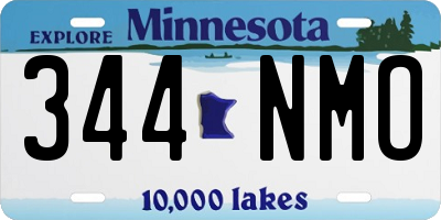 MN license plate 344NMO