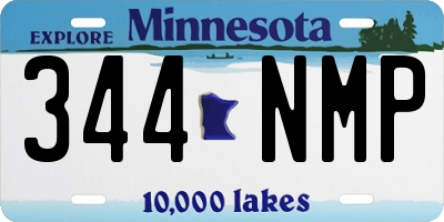 MN license plate 344NMP