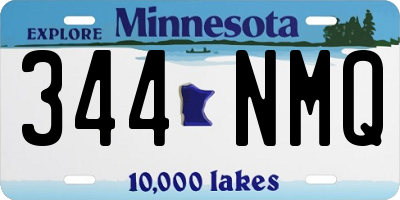 MN license plate 344NMQ