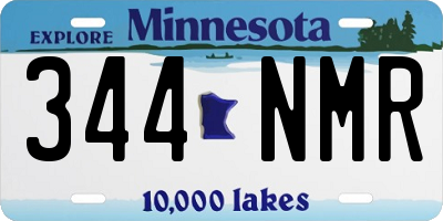 MN license plate 344NMR