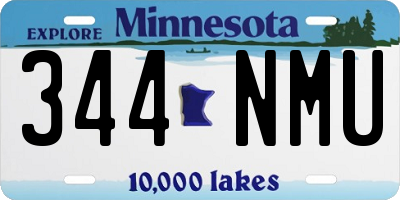 MN license plate 344NMU