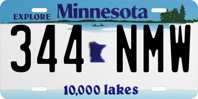MN license plate 344NMW