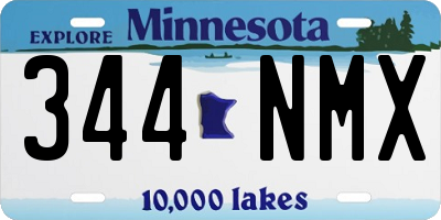MN license plate 344NMX