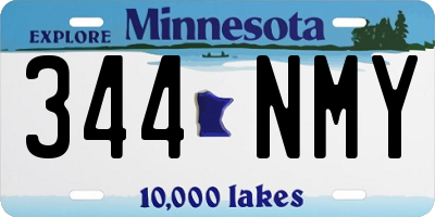 MN license plate 344NMY