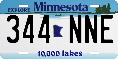 MN license plate 344NNE