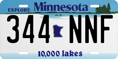 MN license plate 344NNF