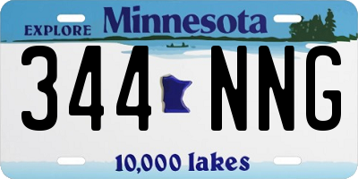 MN license plate 344NNG