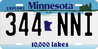 MN license plate 344NNI