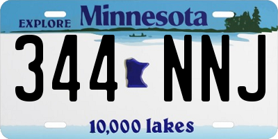 MN license plate 344NNJ