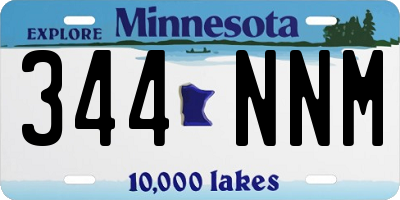 MN license plate 344NNM