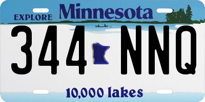 MN license plate 344NNQ