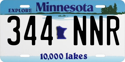 MN license plate 344NNR