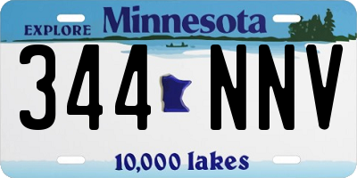 MN license plate 344NNV