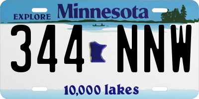 MN license plate 344NNW