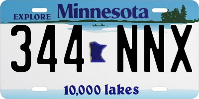 MN license plate 344NNX
