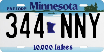 MN license plate 344NNY