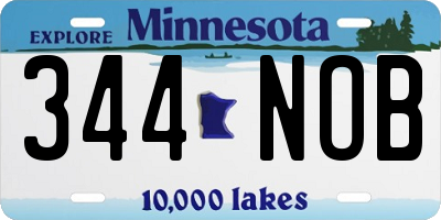 MN license plate 344NOB