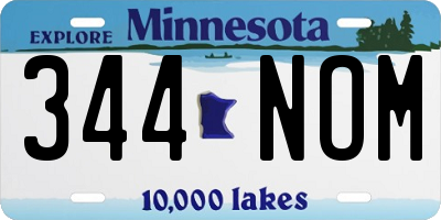 MN license plate 344NOM