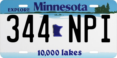 MN license plate 344NPI