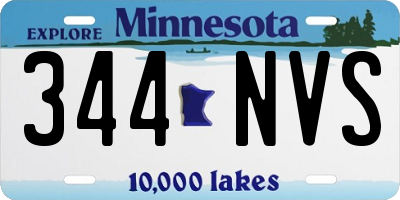 MN license plate 344NVS
