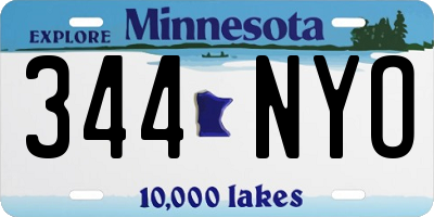 MN license plate 344NYO