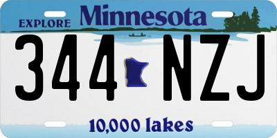 MN license plate 344NZJ