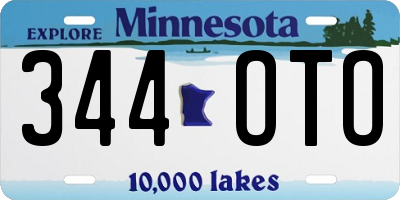 MN license plate 344OTO