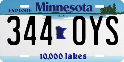 MN license plate 344OYS