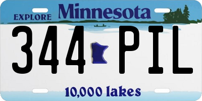 MN license plate 344PIL