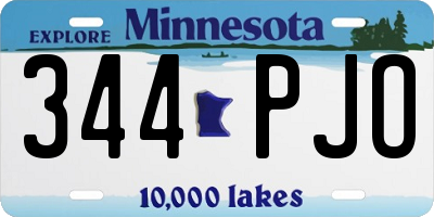 MN license plate 344PJO