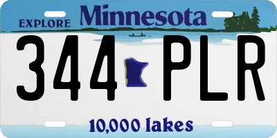 MN license plate 344PLR