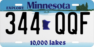 MN license plate 344QQF