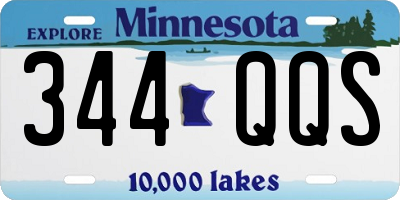 MN license plate 344QQS