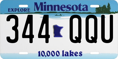 MN license plate 344QQU