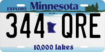 MN license plate 344QRE
