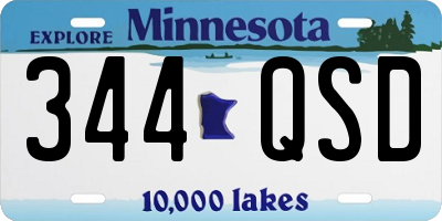 MN license plate 344QSD