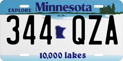 MN license plate 344QZA