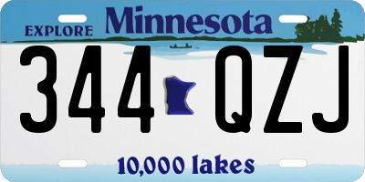 MN license plate 344QZJ