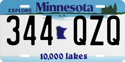 MN license plate 344QZQ