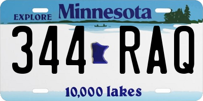 MN license plate 344RAQ