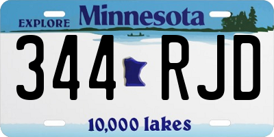 MN license plate 344RJD