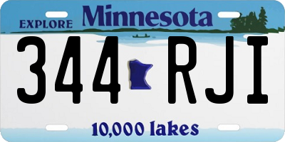 MN license plate 344RJI