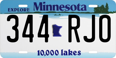MN license plate 344RJO