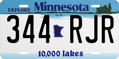 MN license plate 344RJR