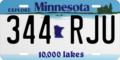 MN license plate 344RJU