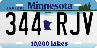 MN license plate 344RJV