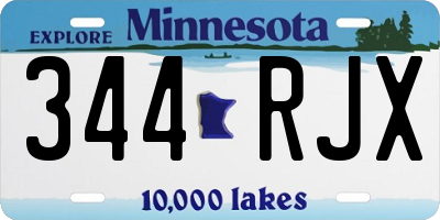 MN license plate 344RJX