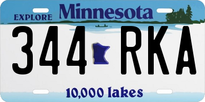 MN license plate 344RKA